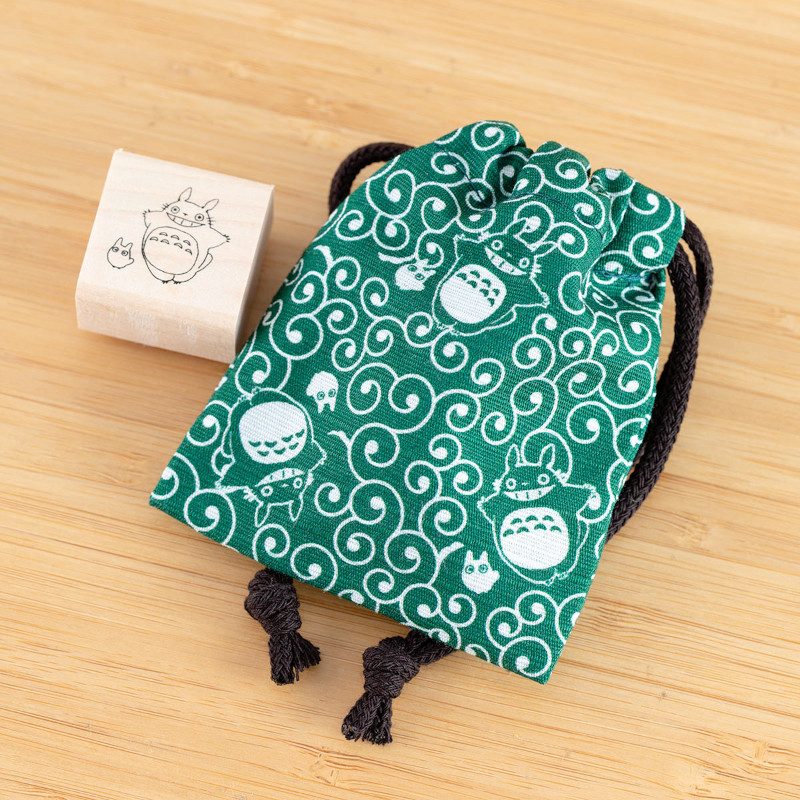 Beverly Stamp with Drawstring Purse Studio Ghibli My Neighbor Totoro [TSW-175] - Totoro and Arabesque Pattern
